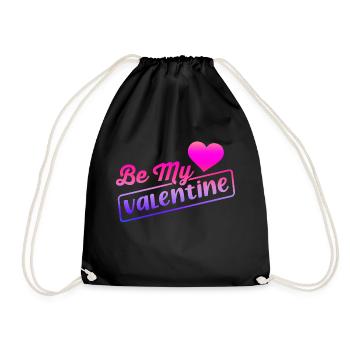 Liebe mich Valentinstag Alles Gute zum Valentinstag Valentinstag - Turnbeutel - Schwarz - Vorne