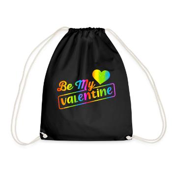 Liebe mich Valentinstag Alles Gute zum Valentinstag Valentinstag - Turnbeutel - Schwarz - Vorne