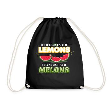 funny joke about plastic surgeons, - Drawstring Bag - black - Front