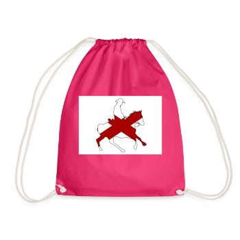 Alabama State Flag Cowboy - Drawstring Bag - fuchsia - Front