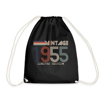 Vintage 1955 Cadeau Anniversaire - Millésime 1955 - Sac de sport léger - noir - Devant