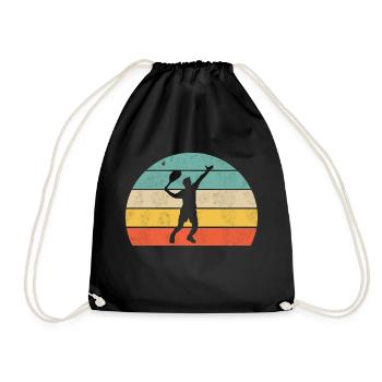 Joueur de tennis - Sac de sport léger - noir - Devant