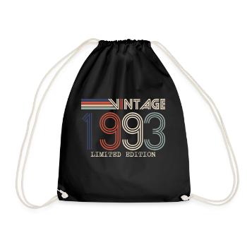 Vintage 1993 Cadeau Anniversaire - Millésime 1993 - Sac de sport léger - noir - Devant