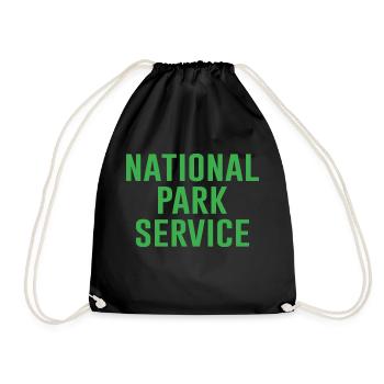 Nationalpark Service Coole Sprüche Pfadfinder - Turnbeutel - Schwarz - Vorne