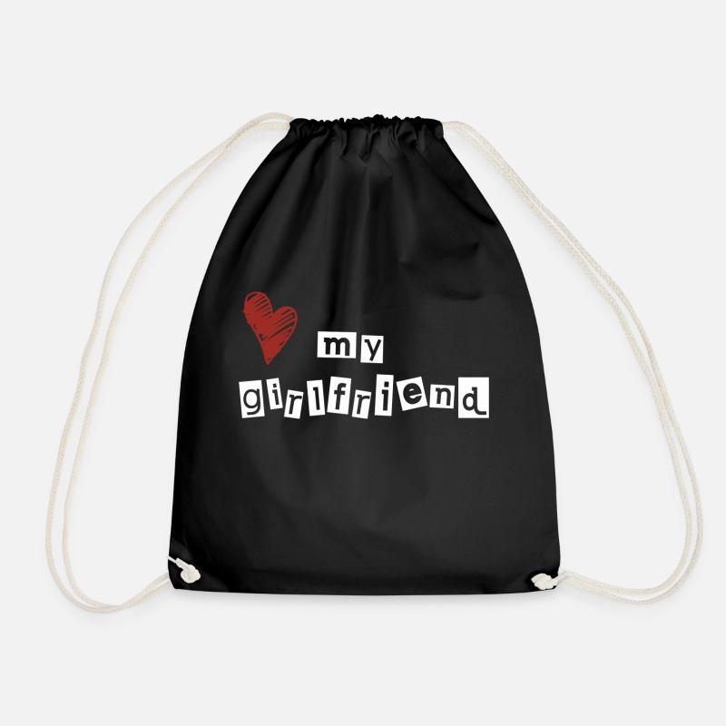 Love my girlfriend - Turnbeutel - Schwarz
