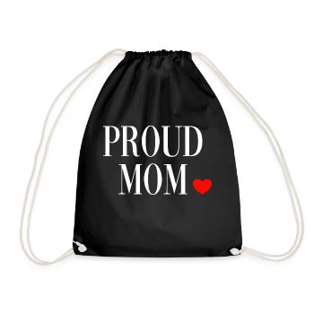 Maman disant maman fière maman - Sac de sport léger - noir - Devant