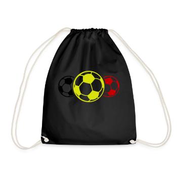 Soccer Icon Symbol Soccer Belgium - Drawstring Bag - black - Front
