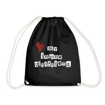 J’aime ma petite amie folle - Sac de sport léger - noir - Devant