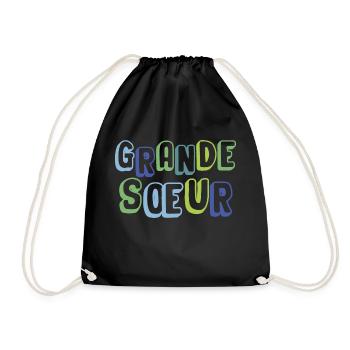 grande sœur, naissance, grossesse - Sac de sport léger - noir - Devant