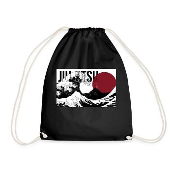 Jiu Jitsu BJJ Design Große Welle Hokusai - Turnbeutel - Schwarz - Vorne