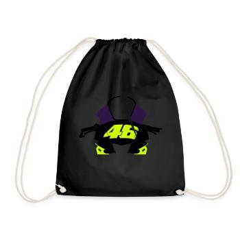 Gemälde 46 Moto 1 Grand Prix Fan-Shirt Bike Front - Turnbeutel - Schwarz - Vorne