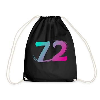 Number 71 multicolor - Drawstring Bag - black - Front