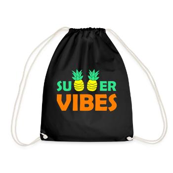 Summer Vibes 02 - Drawstring Bag - black - Front