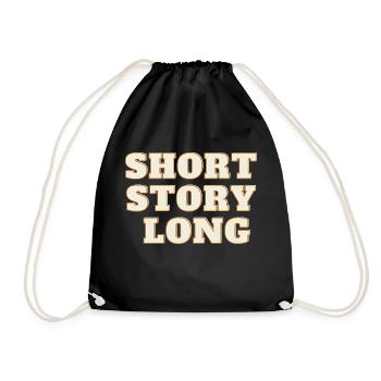 short story long - Turnbeutel - Schwarz - Vorne