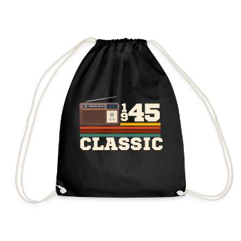 Anniversary 1945 retro classic - Drawstring Bag - black - Front