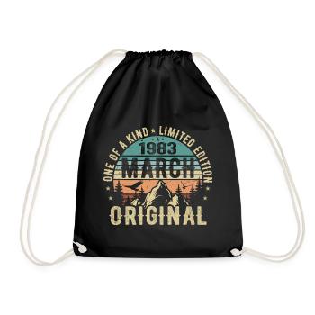 Légendaire depuis mars 1983 - anniversaire mars 1983 - Sac de sport léger - noir - Devant