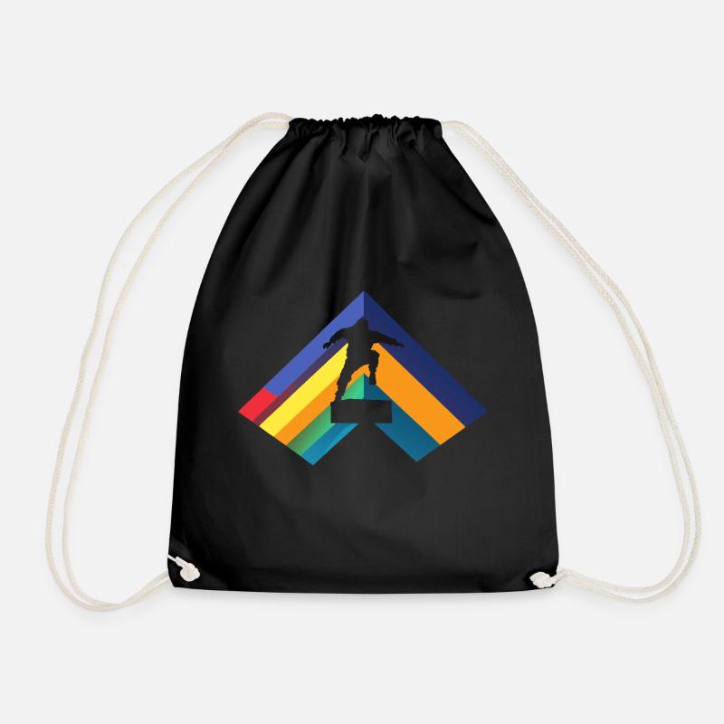 Parkour Runner Parkour Stuntman - Drawstring Bag - black