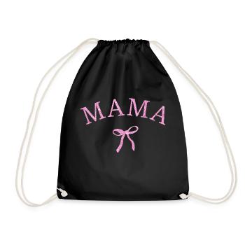 Mama - beste Geschenkidee für Mama - Turnbeutel - Schwarz - Vorne