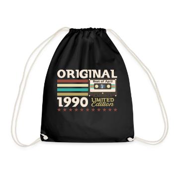 35ème anniversaire cadeau mari cassette avril 1990 - Sac de sport léger - noir - Devant