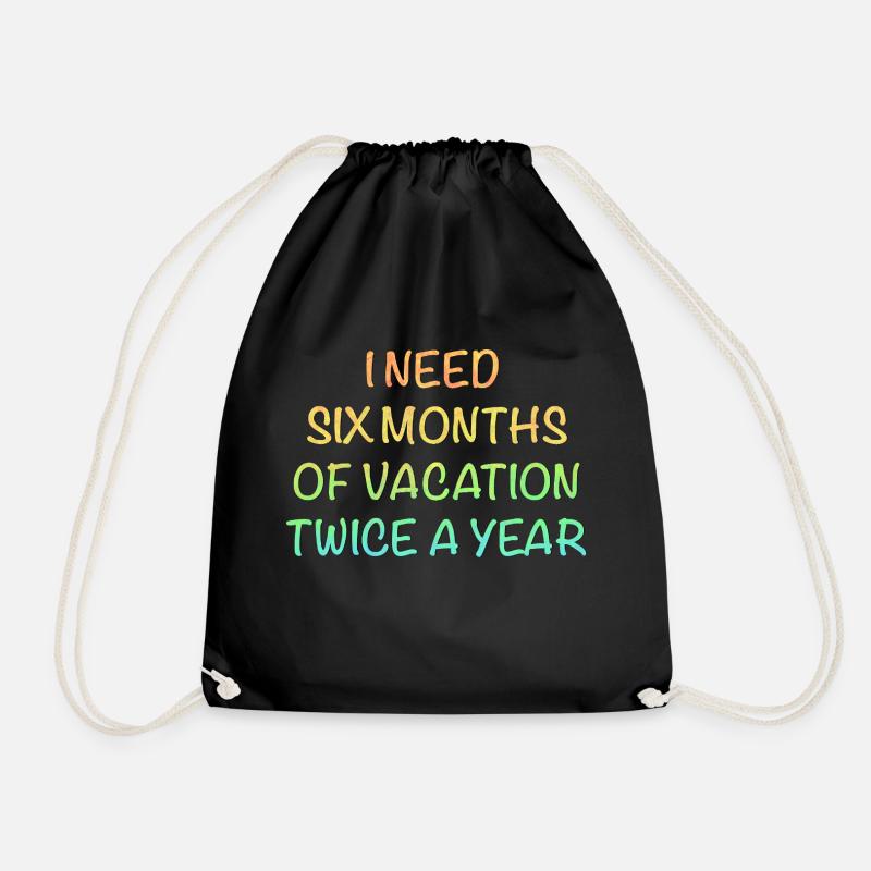 Vacation - Drawstring Bag - black