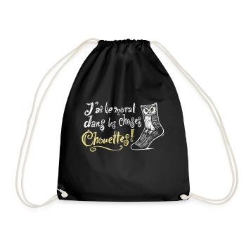 Jai le moral dans les choses chouettes ! - Sac de sport léger - noir - Devant