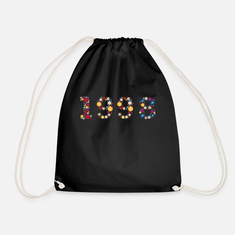 Flowers 1998 - Drawstring Bag - black