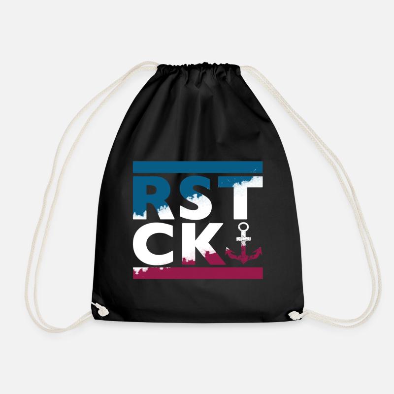 Rostock anchor - Drawstring Bag - black