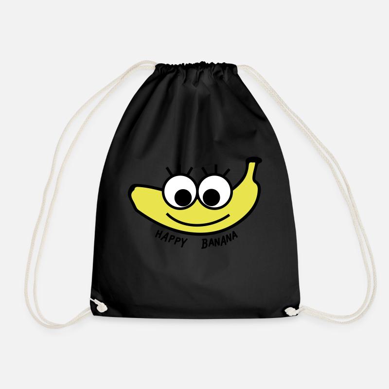 happy banana - Turnbeutel - Schwarz