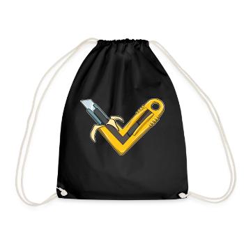 Scharfe Banane - Bananen Banana Cuttermesser - Turnbeutel - Schwarz - Vorne
