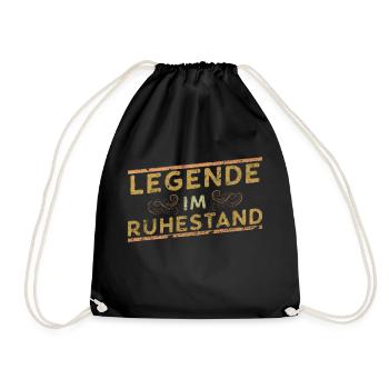 Retiree legend retired - Drawstring Bag - black - Front
