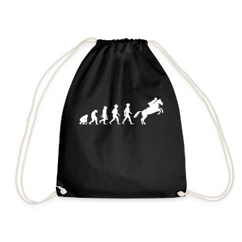Evolution Reitsport Reiten Reiter Pferdesport - Turnbeutel - Schwarz - Vorne