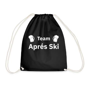 Team Apres Ski | Conception de vacances de ski drôle - Sac de sport léger - noir - Devant