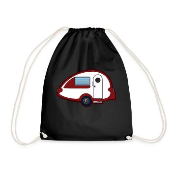 Avec la caravane les vacances de rêve - Sac de sport léger - noir - Devant