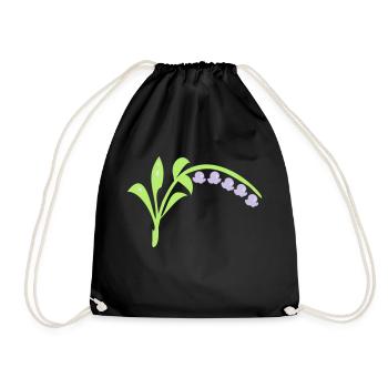 Valley of lilies flowers - Drawstring Bag - black - Front