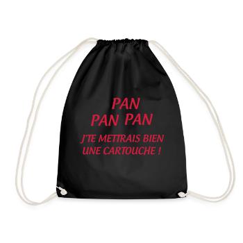 Pan Pan Pan Jte mettrais bien une cartouche ! - Sac de sport léger - noir - Devant