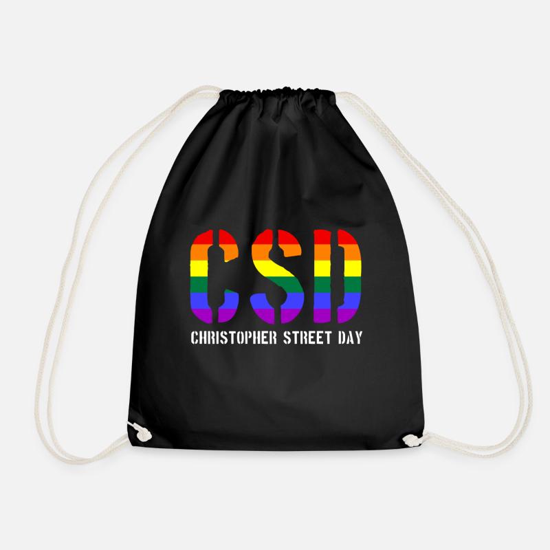 CSD - Christopher Street Day - Gay Pride - LGBT - Turnbeutel - Schwarz