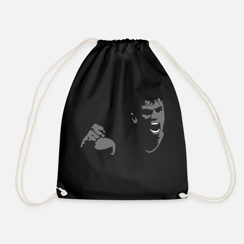 Mad Brüller / Shouting Man (2c) - Drawstring Bag - black