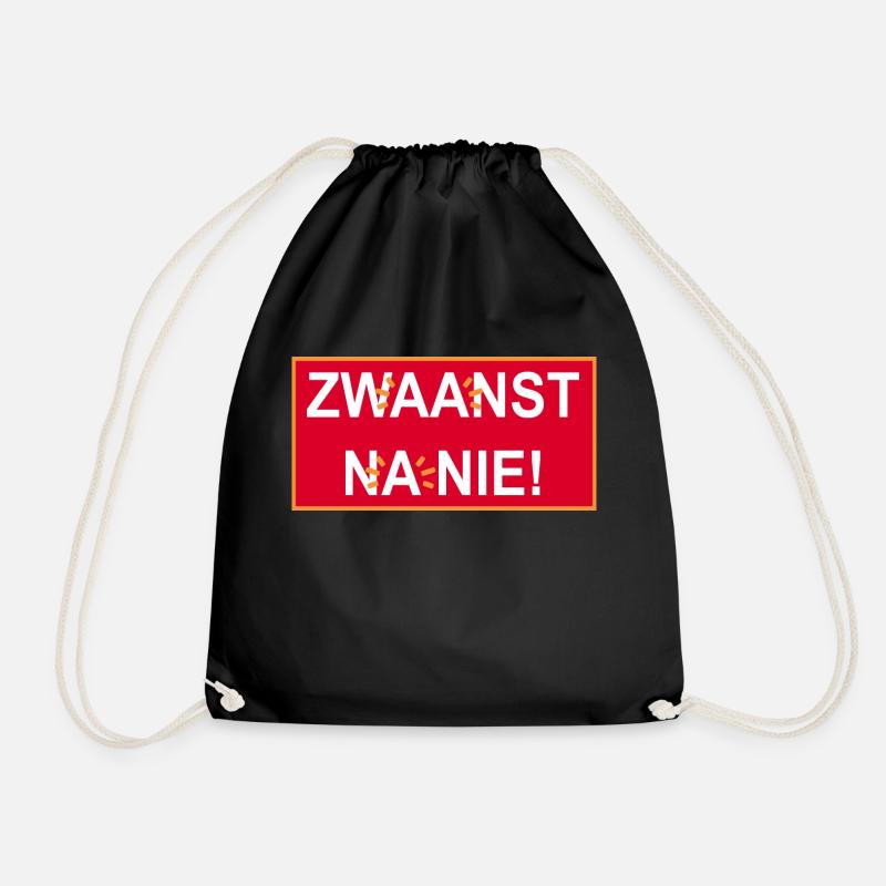 Zwaanst na nie - Drawstring Bag - black
