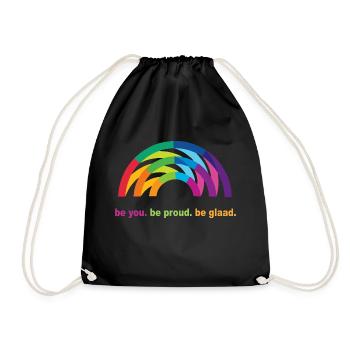 Arc-en-ciel fierté - Sac de sport léger - noir - Devant