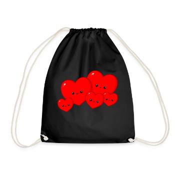 Famille cardiaque - Sac de sport léger - noir - Devant