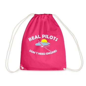Pilot Segelflieger Segelflugzeug gleiten Geschenk - Turnbeutel - Fuchsia - Vorne