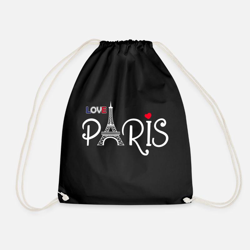 Ich liebe Paris - Love Paris - Turnbeutel - Schwarz