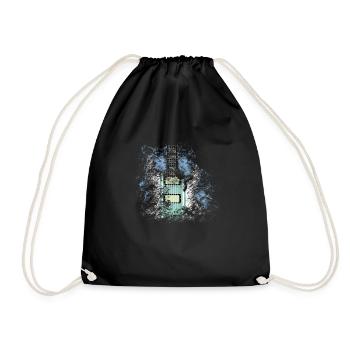 Electric guitar - Drawstring Bag - black - Front
