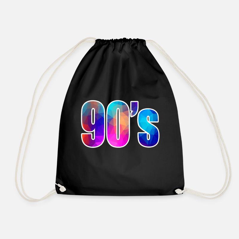 90's - Drawstring Bag - black