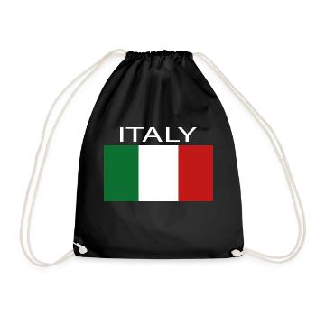 italy - Turnbeutel - Schwarz - Vorne