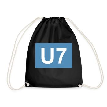 Berlin subway U7 - Drawstring Bag - black - Front