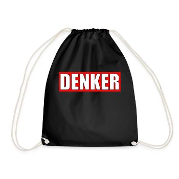 Denker - Turnbeutel - Schwarz - Vorne