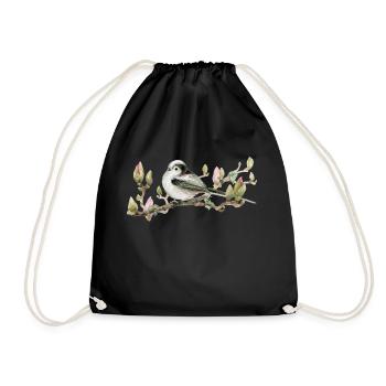 Tail on magnolia - Drawstring Bag - black - Front