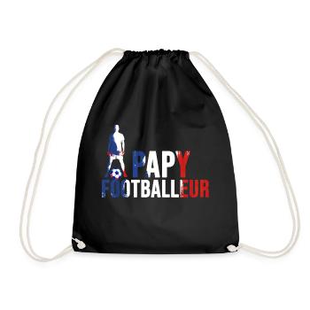 papy footballeur france - Sac de sport léger - noir - Devant