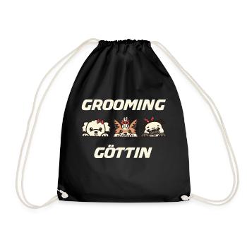 Dames Grooming motif de déesse pour chien coiffeur, chien - Sac de sport léger - noir - Devant